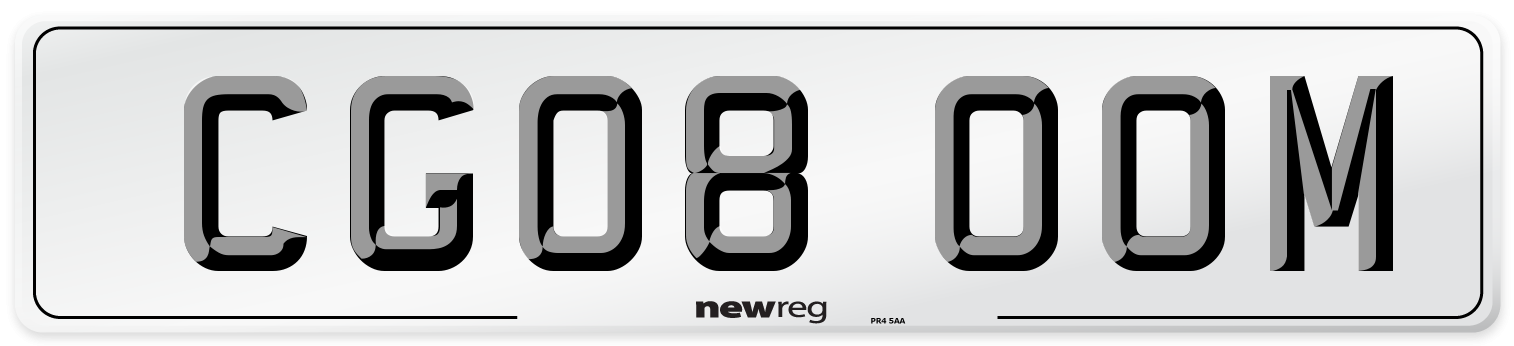 CG08 OOM Number Plate from New Reg